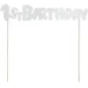 Image de Décoration pour gâteau 1st Birthday argent pailleté