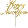 Image de Décoration de Gâteau Happy New Year Or 24 cm   Cake Topper Nouvel An
