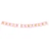 Image de Guirlande Happy Birthday rose inscription Or