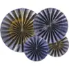 Image de Rosaces décoratives bleues avec motifs dorés (4 pièces)