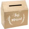 Image de Urne en papier kraft avec inscription "Just Married"