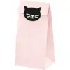 Image de Sachets à friandises Chaton 8 x 18 x 6 cm   lot de 6 sacs cadeaux pour anniversaire enfant