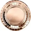 Image de Assiette en papier ronde or rose ø18cm (Lot de 6)