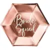Image de Assiette en papier BRIDE SQUAD Or Rose (Lot de 6)