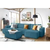 Image de Pouf NIHAD velours côtelé bleu clair BOBOCHIC