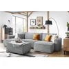 Image de Pouf NIHAD velours côtelé gris clair BOBOCHIC
