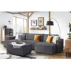 Image de Pouf NIHAD velours côtelé gris foncé BOBOCHIC
