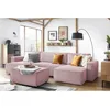 Image de Pouf NIHAD velours côtelé violet BOBOCHIC