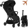 Image de Poussette ultra-compacte LIONELO Julie Air - Pliage automatique - Compatible avion - Jusquà 22kg - Canopy UPF 50 - Noir en occasion ou reconditionné