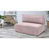 Image de Chauffeuse 2 places sans accoudoir pour canapé modulable NIHAD tissu velours côtelé violet BOBOCHIC 2 places