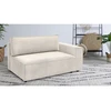 Image de Chauffeuse 2 places avec accoudoir pour canapé modulable NIHAD tissu velours côtelé beige angle droit BOBOCHIC 2 places