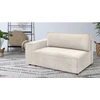 Image de Chauffeuse 2 places avec accoudoir pour canapé modulable NIHAD tissu velours côtelé beige angle gauche BOBOCHIC 2 places