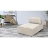 Image de Méridienne sans accoudoir pour canapé modulable NIHAD tissu velours côtelé beige BOBOCHIC 1 places