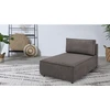 Image de Méridienne sans accoudoir pour canapé modulable NIHAD tissu velours côtelé taupe BOBOCHIC 1 places