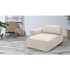 Image de Méridienne avec accoudoir pour canapé modulable NIHAD tissu velours côtelé beige angle gauche BOBOCHIC 1 places