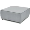 Image de Pouf pour canapé modulable NIHAD tissu velours côtelé gris clair BOBOCHIC