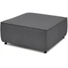 Image de Pouf pour canapé modulable NIHAD tissu velours côtelé gris foncé BOBOCHIC