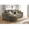 Image de Pouf ENVY rond tissu bouclette doux marron BOBOCHIC