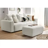 Image de Pouf ENVY tissu bouclette doux blanc BOBOCHIC