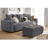 Image de Pouf ENVY tissu bouclette doux gris foncé BOBOCHIC