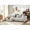 Image de Canapé d'angle réversible convertible coffre ENVY tissu bouclette doux blanc BOBOCHIC 5 places