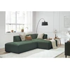 Image de Canapé d'angle fixe MEGEVE tissu chiné vert angle droit BOBOCHIC 4 places