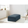 Image de Pouf pour canapé modulable MEGEVE tissu chiné bleu foncé BOBOCHIC