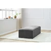 Image de Pouf pour canapé modulable MEGEVE tissu texturé gris foncé BOBOCHIC