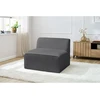 Image de Chauffeuse 1 place pour canapé modulable MEGEVE tissu bouclette gris foncé BOBOCHIC 1 places