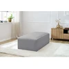Image de Pouf pour canapé modulable MEGEVE tissu bouclette gris clair BOBOCHIC