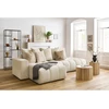 Image de Canapé d'angle fixe MONT-BLANC velours beige angle gauche BOBOCHIC 3 places