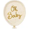 Image de Assiettes d'anniversaire Oh Baby 17,5 x 22 cm   lot de 6 assiettes en papier pour baby shower et naissance