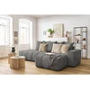 Image de Canapé d'angle fixe MONT-BLANC tissu gris foncé angle droit BOBOCHIC 3 places