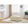 Image de Pouf compact NIHAD velours côtelé beige BOBOCHIC