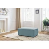 Image de Pouf compact NIHAD velours côtelé bleu clair BOBOCHIC