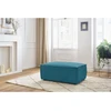 Image de Pouf compact NIHAD velours côtelé bleu foncé BOBOCHIC