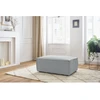 Image de Pouf compact NIHAD velours côtelé gris clair BOBOCHIC
