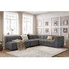 Image de Canapé d'angle fixe 100% modulable KLEBER gris foncé angle droit BOBOCHIC 6 places