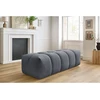 Image de Pouf MONT-BLANC velours gris foncé BOBOCHIC