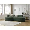 Image de Canapé d'angle fixe ROUSSEAU tissu chiné vert angle gauche BOBOCHIC 4 places