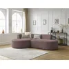 Image de Canapé d'angle fixe ROUSSEAU tissu chiné rose angle gauche BOBOCHIC 4 places