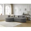 Image de Canapé d'angle fixe ROUSSEAU tissu chiné gris foncé angle gauche BOBOCHIC 4 places