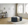 Image de Pouf pour canapé modulable ROUSSEAU tissu chiné bleu foncé BOBOCHIC