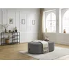 Image de Pouf pour canapé modulable ROUSSEAU tissu chiné gris foncé BOBOCHIC