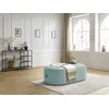 Image de Pouf pour canapé modulable ROUSSEAU velours côtelé bleu clair BOBOCHIC