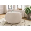 Image de Pouf ALESIA tissu bouclette beige BOBOCHIC