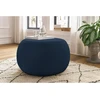 Image de Pouf ALESIA tissu bouclette bleu foncé BOBOCHIC