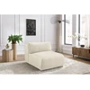 Image de Chauffeuse 1 place sans accoudoir pour canapé modulable JEANNE tissu velours beige BOBOCHIC 1 places