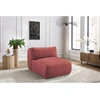 Image de Chauffeuse 1 place sans accoudoir pour canapé modulable JEANNE tissu velours orange BOBOCHIC 1 places
