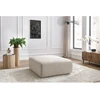 Image de Pouf grand JEANNE tissu texturé beige BOBOCHIC